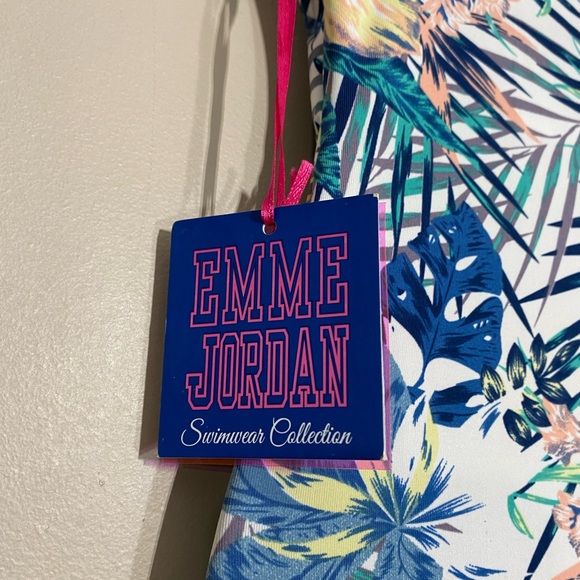 NWT Emme Jordan Swim Wear tropical print one piece bathing suit size S - Picture 4 of 7